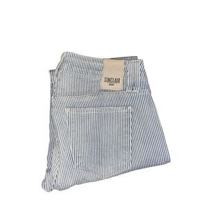 Sinclair MFGRP Striped Jeans Women Sz 26 Straight Leg‎ Slim Everyday Workwear